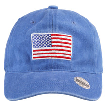 Load image into Gallery viewer, USA Flag Embroidered Baseball Cap - Sky Blue